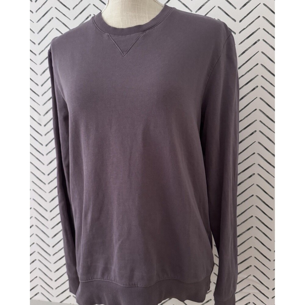 COS RELAXED WASHED-COTTON SWEATSHIRT In Washed Burgundy Men’s‎ Small